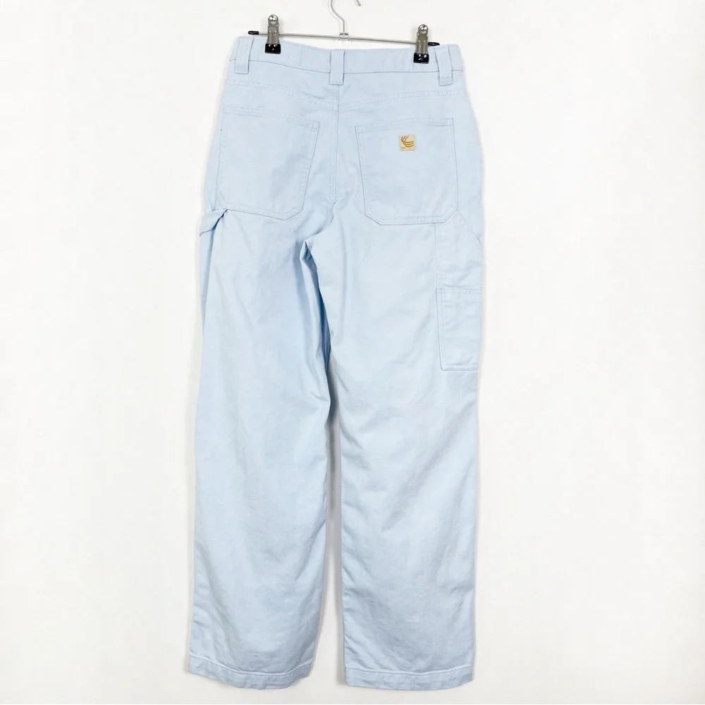 Aritzia TNA Light Blue Straight Leg 100% Cotton Cargo Pants Size 2 - Picture 10 of 15